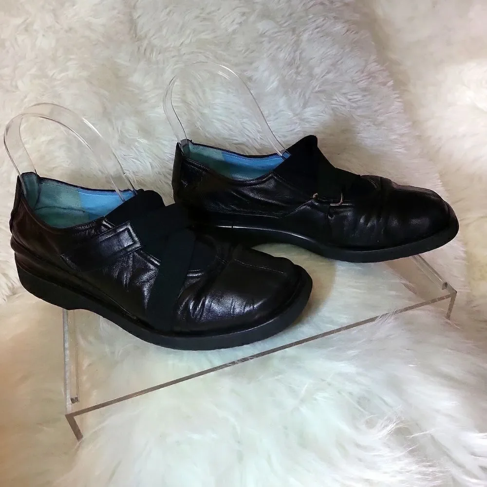 Thierry rabotin EUC LENA BLACK NAPPA LEATHER SZ.8,(39) softest leather ever!
